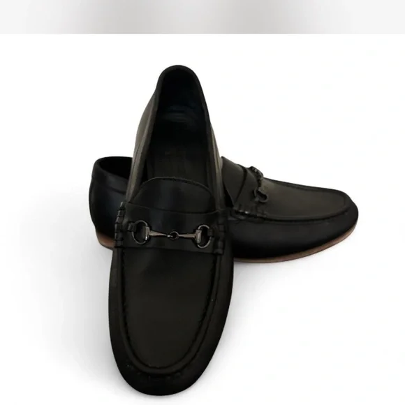 Anthony Veer Black Leather Slip-On Loafers Size 10 1/2 - Picture 3 of 6